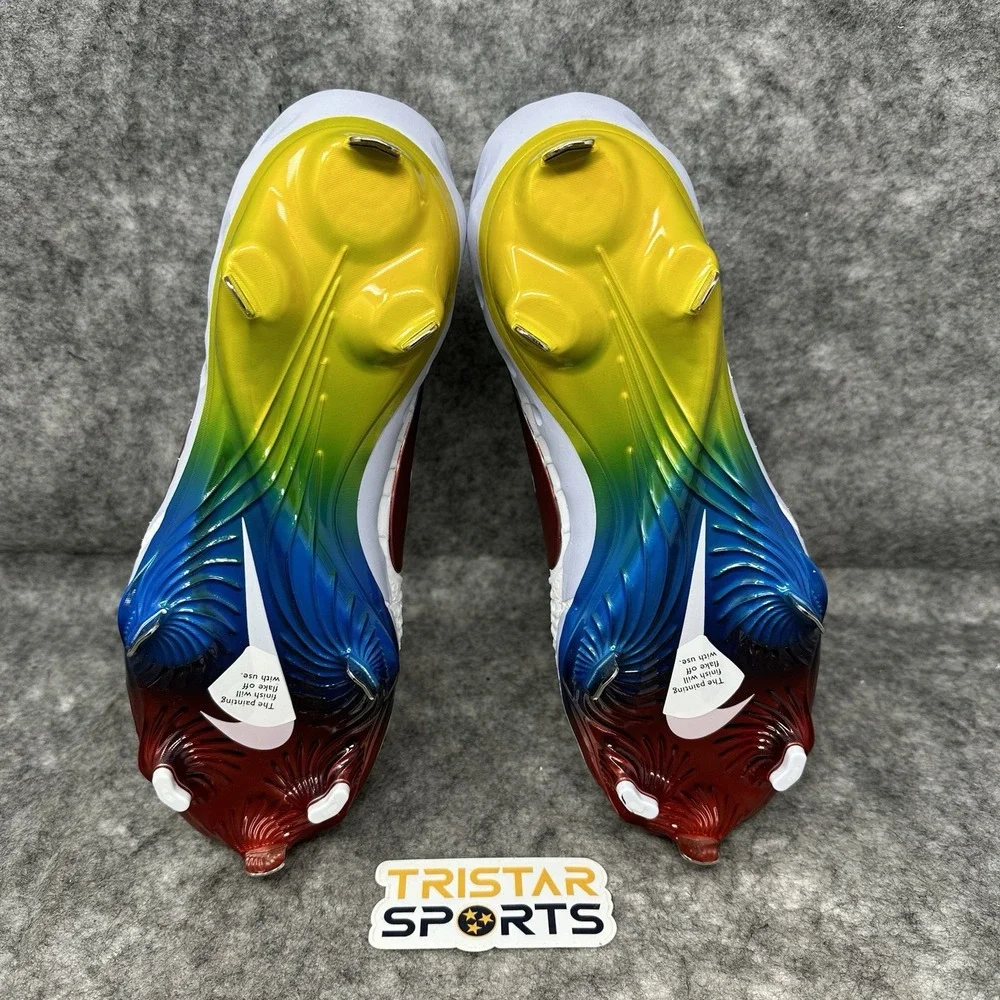 Nike Alpha Huarache NXT Metal Baseball Cleats Mens Size 7.5 Rainbow DJ6517-106